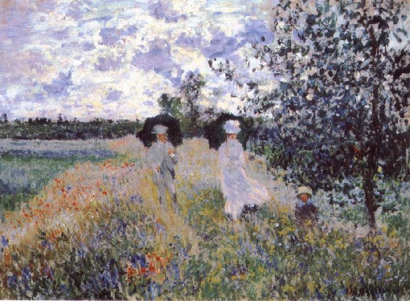 Claude Monet A Walk near Argenteuil oil painting image